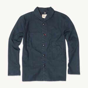 Imperfects – Navy Shepherds Shirt in Shipyard Canvas (Lg)